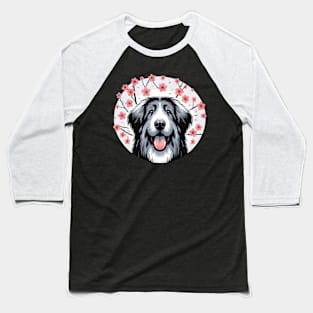 Bergamasco Sheepdog Revels in Spring's Cherry Blossoms Radiance Baseball T-Shirt